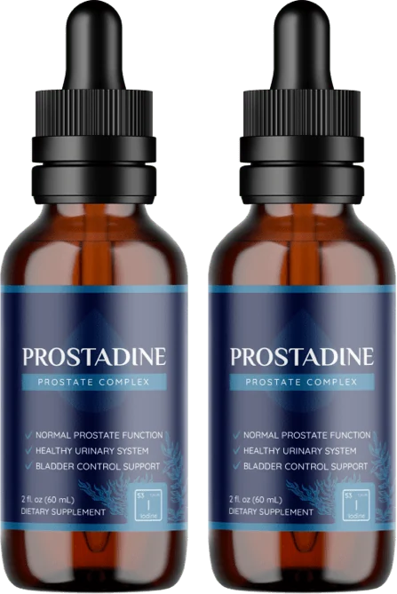 Two dropper bottles of Prostadine prostate complex — 2-bottle package