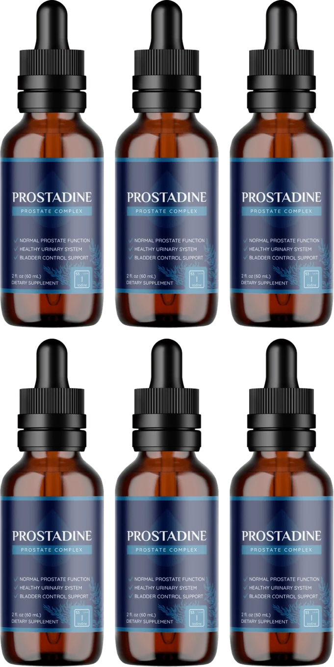 Six dropper bottles of Prostadine prostate complex — 6-bottle package